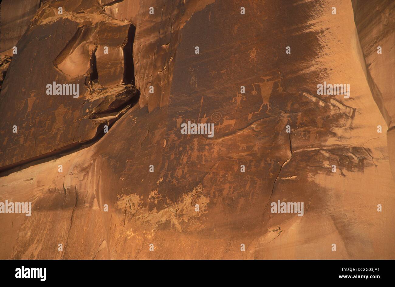 Moab, Utah, Petroglyphen Stockfoto