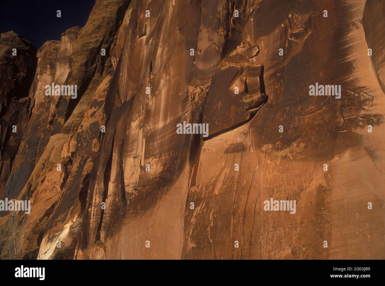 Moab, Utah, Petroglyphen Stockfoto