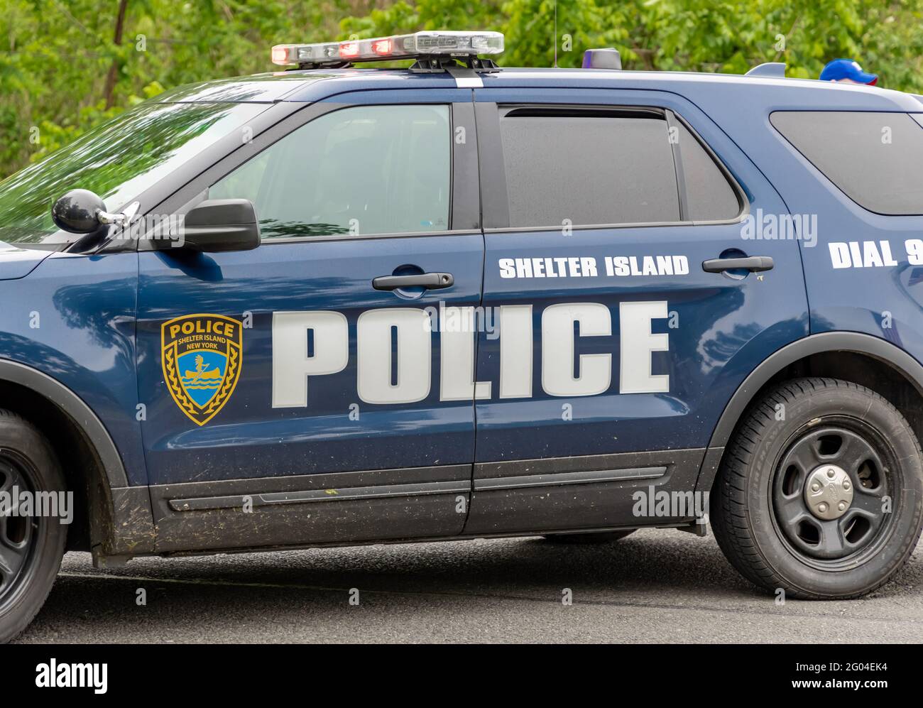 Ein Polizeiauto der Ford Shelter Island Stockfoto