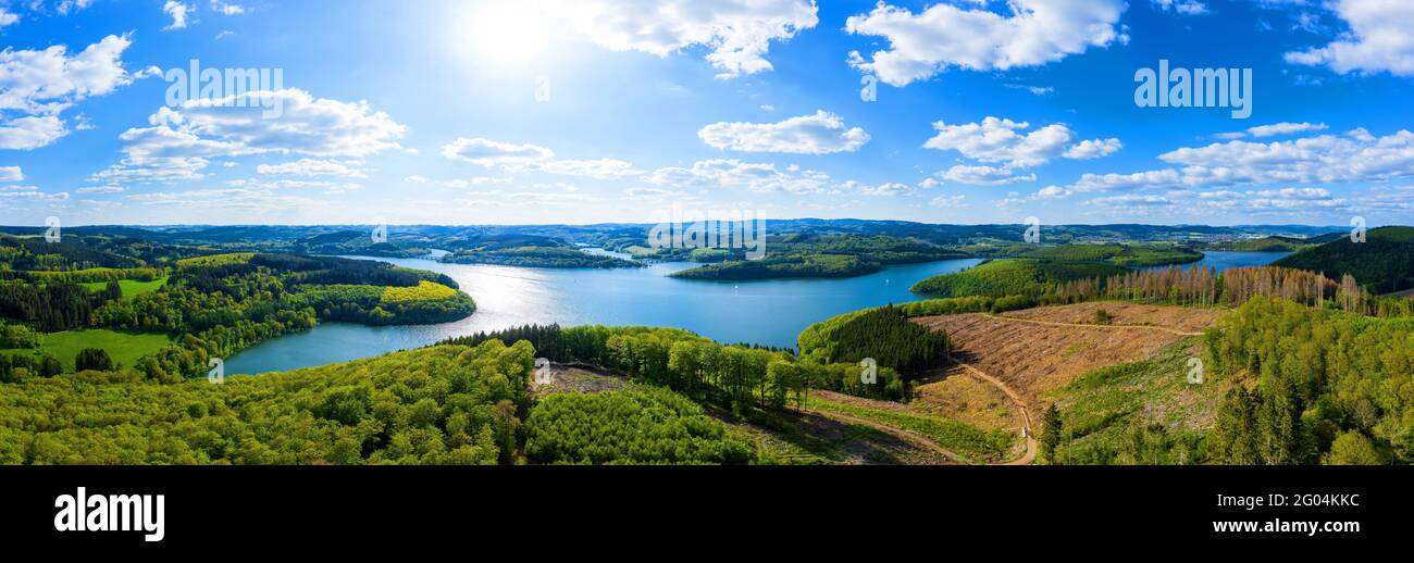 Der größte See in deutschland im Frühlingspanorama Stockfotografie Alamy