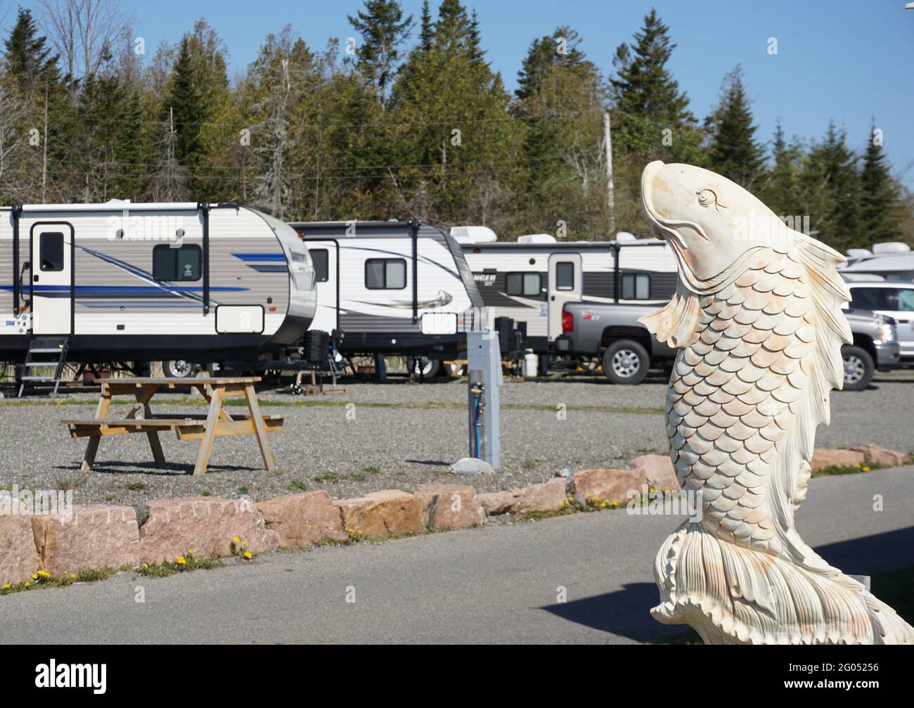 Oceanfront Camp Ground, St Andrews, New Brunswick Stockfoto