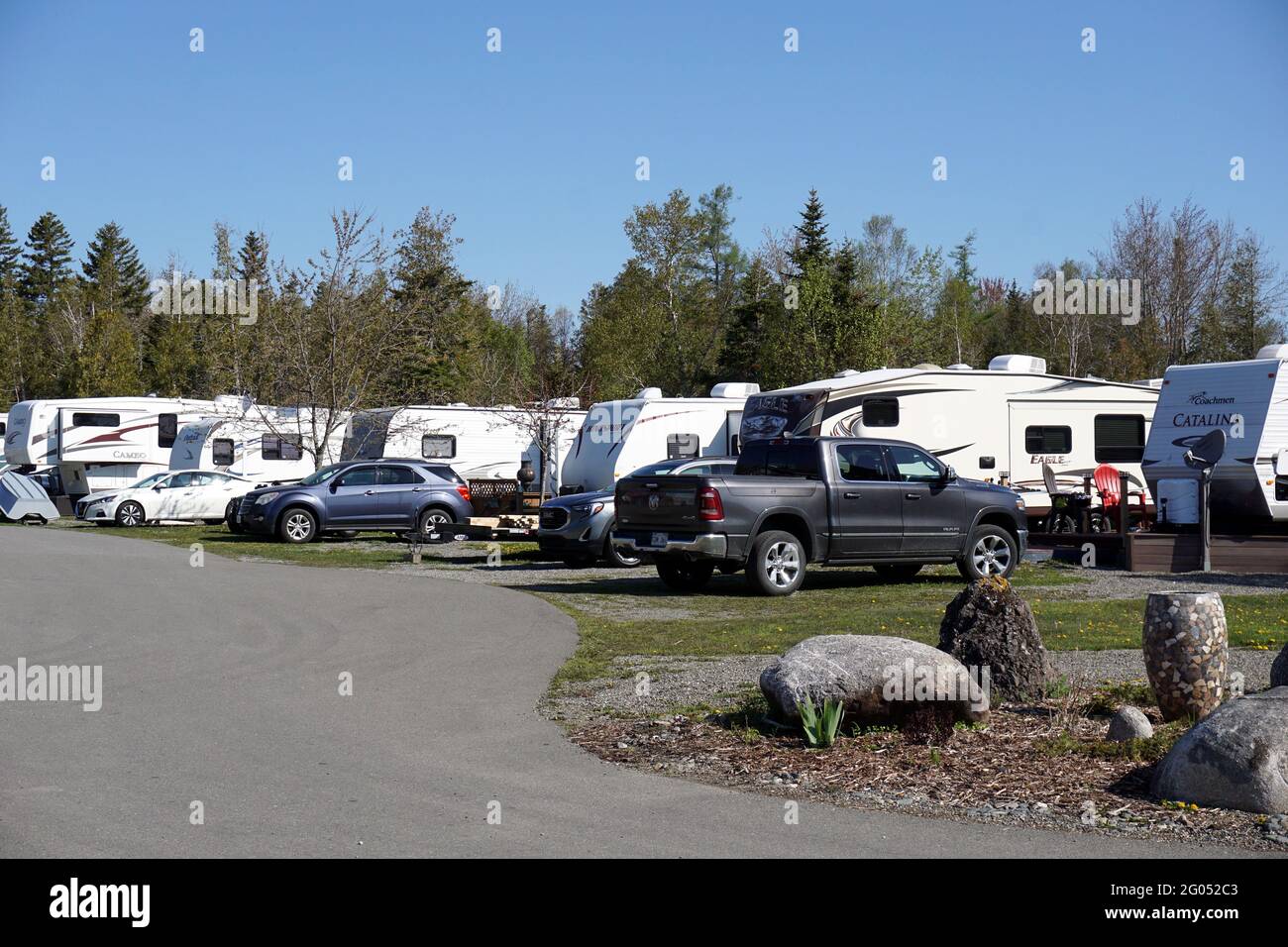 Oceanfront Camp Ground, St Andrews, New Brunswick Stockfoto