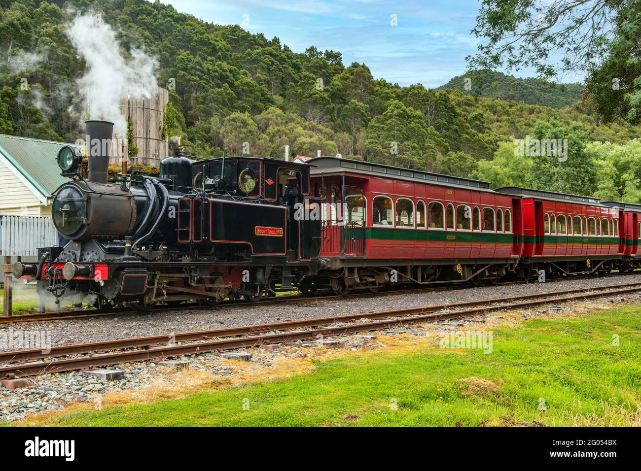 Mt Lyell No. 3 Locomotive, West Coast Wilderness Railway, Tasmanien, Australien Stockfoto