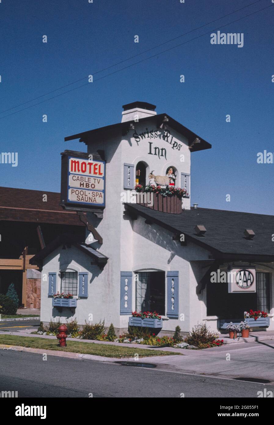 1990er United States - Swiss Alps Inn Motel, Heber City, Utah 1991 Stockfoto