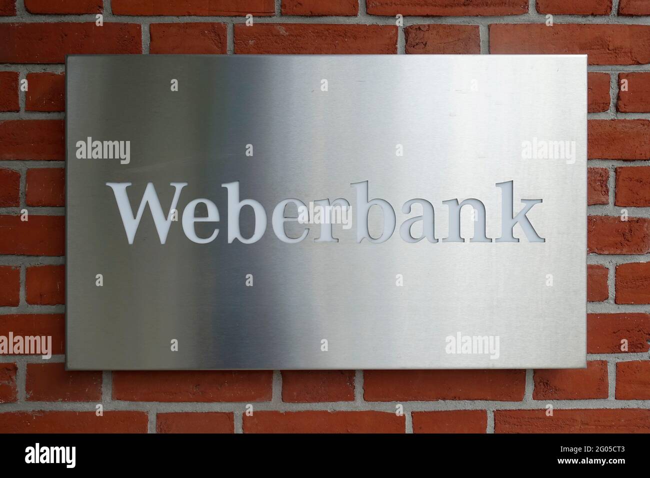 Weberbank in Berlin, Deutschland Stockfoto