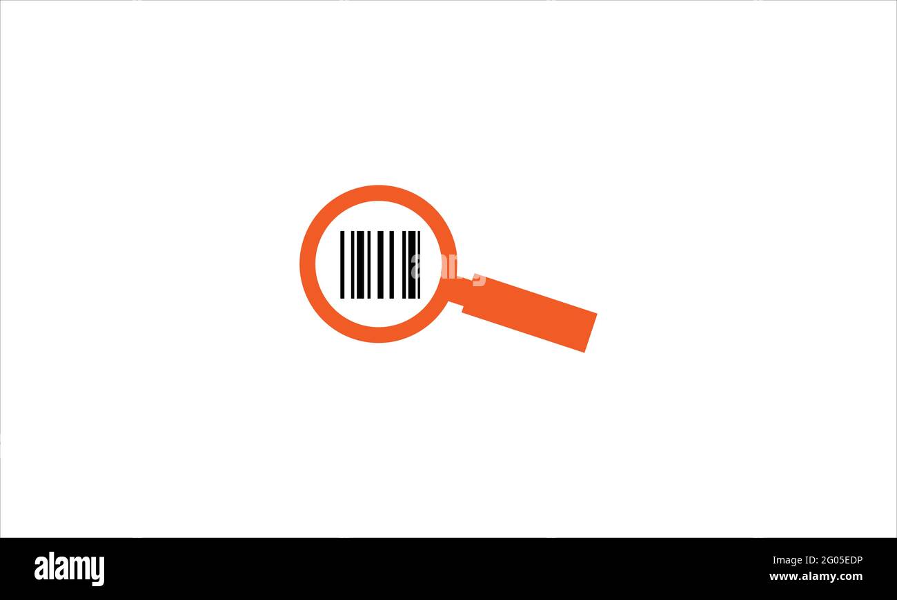 Barcode Scanner Lupensymbol Logo Design Element Logo Illustration Stock Vektor