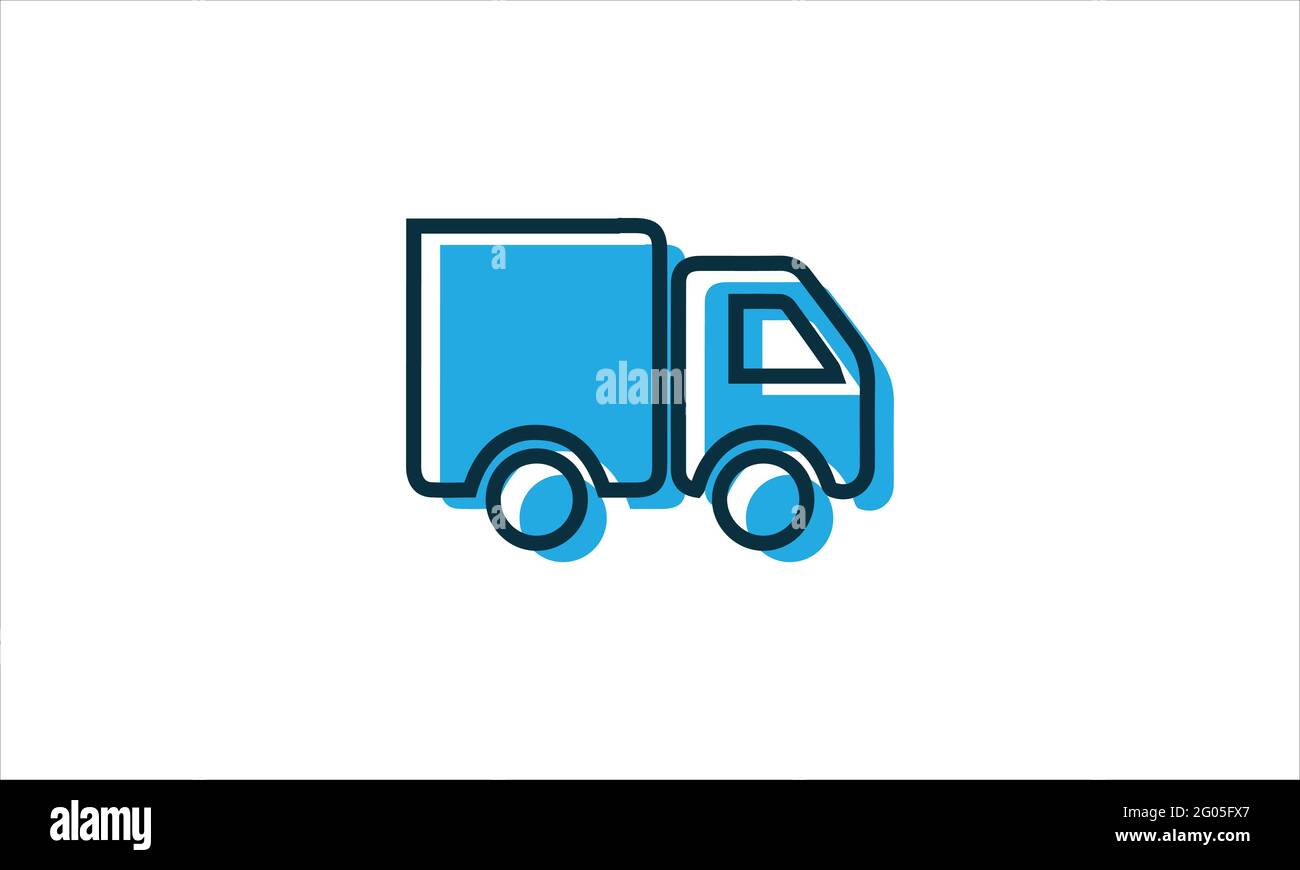 LKW-Liefersymbol Logo minimal flaches Design Vektor-Illustration Stock Vektor