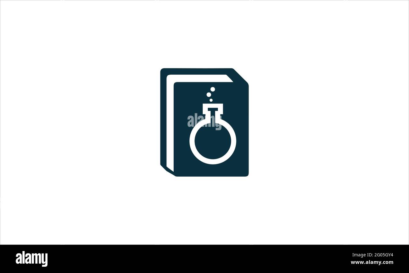 Wissenschaft und Dokument Kolben Linie Stil Symbol Vektor Design Illustration Stock Vektor