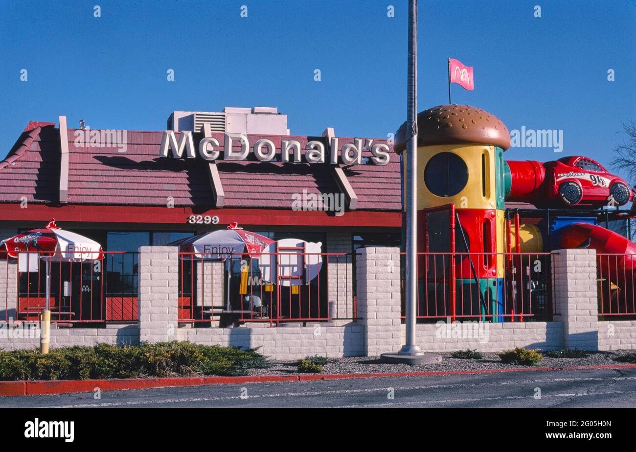2000s America - McDonald's, Santa Fe, New Mexico 2003 Stockfoto