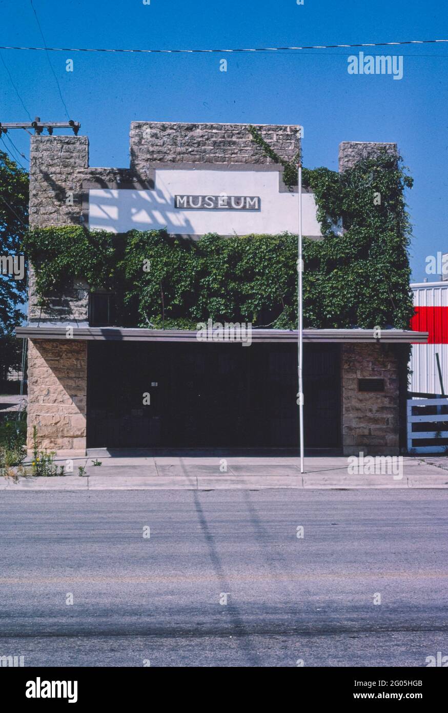 1980er Jahre Amerika - Museum, El Dorado, Texas 1982 Stockfoto