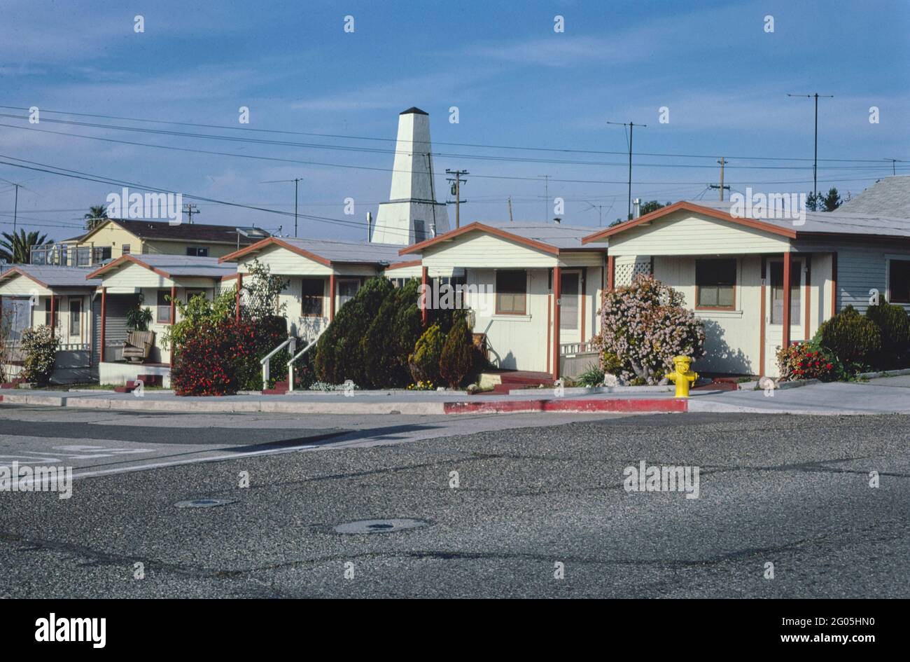 1980er Jahre Vereinigte Staaten - Restwell Court, Pismo Beach, California 1985 Stockfoto