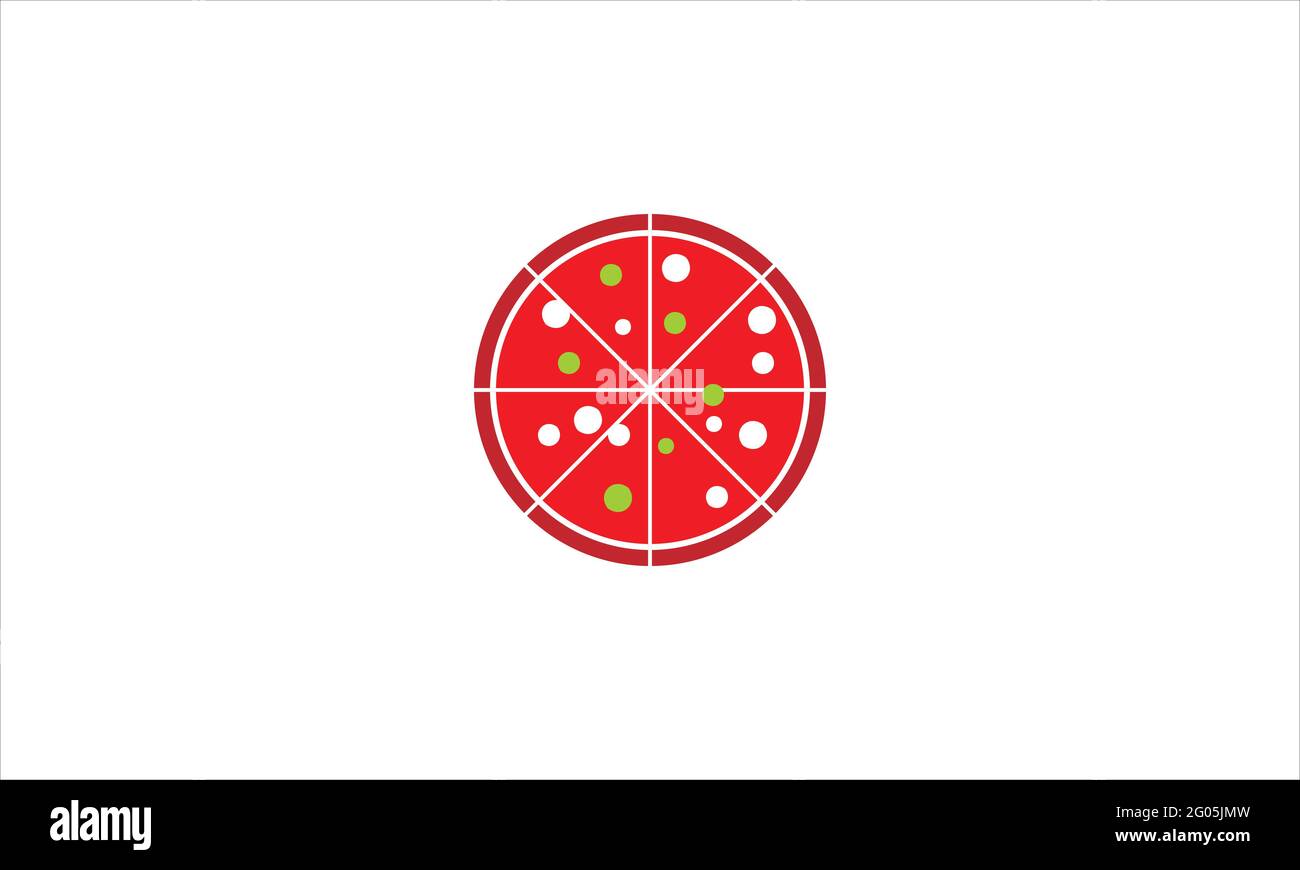 Symbol „Pizza Food“ Logo-Vektor-Vorlage Illustration Symbol Stock Vektor