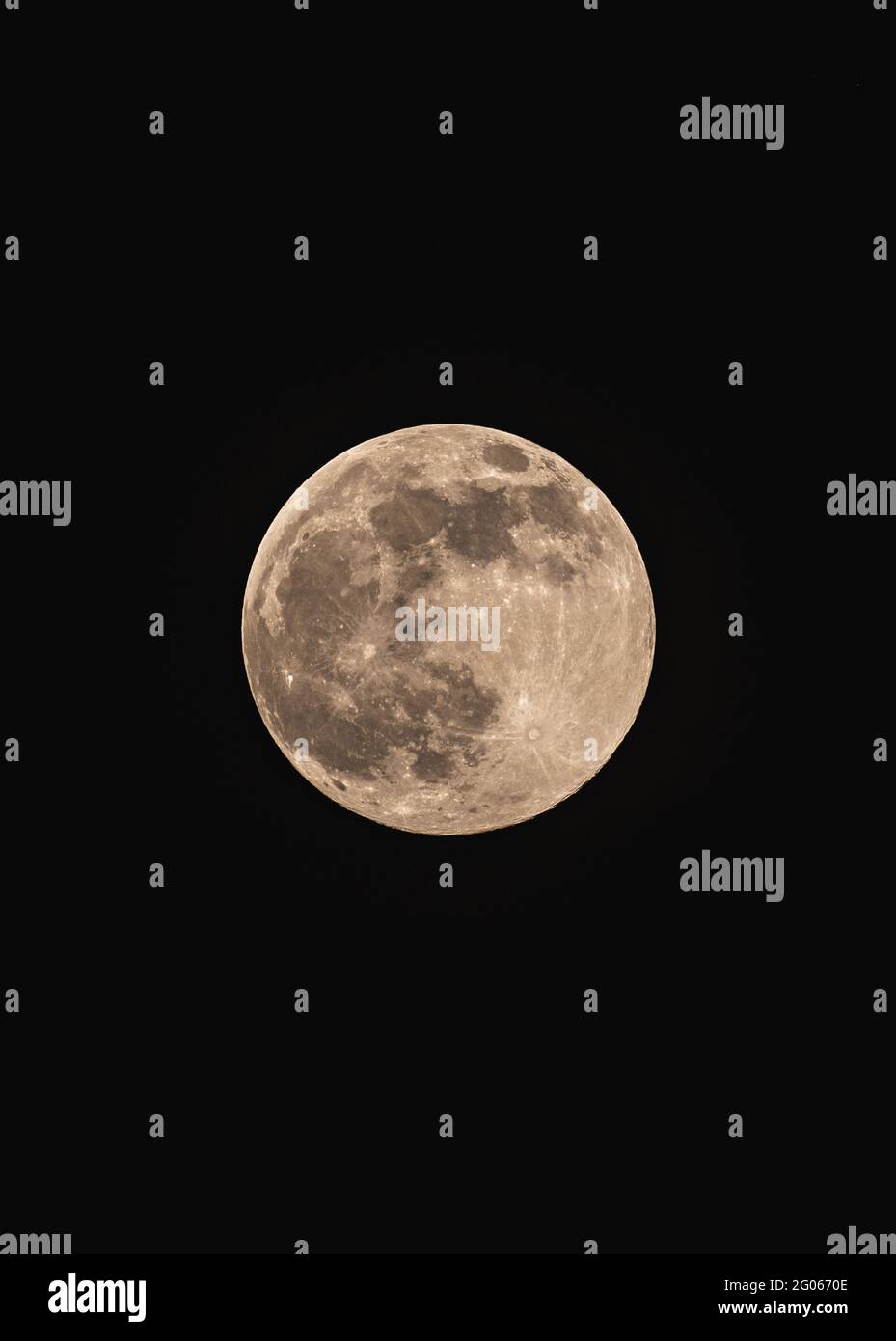 Ganz rosafarbener Mond Stockfoto
