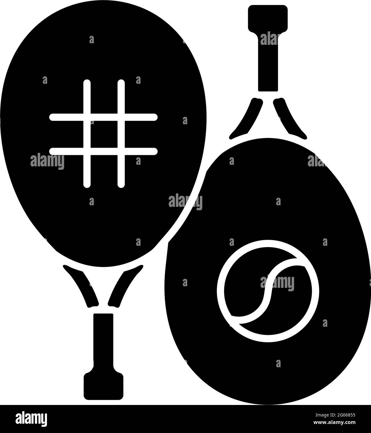 Schwarzes Glyphen-Symbol für Tennis Stock Vektor