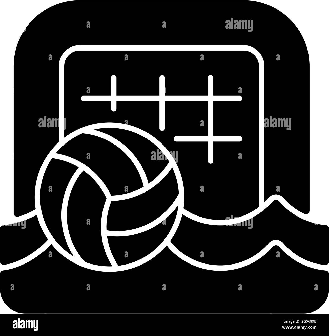 Beach Soccer Black Glyphe Icon Stock Vektor