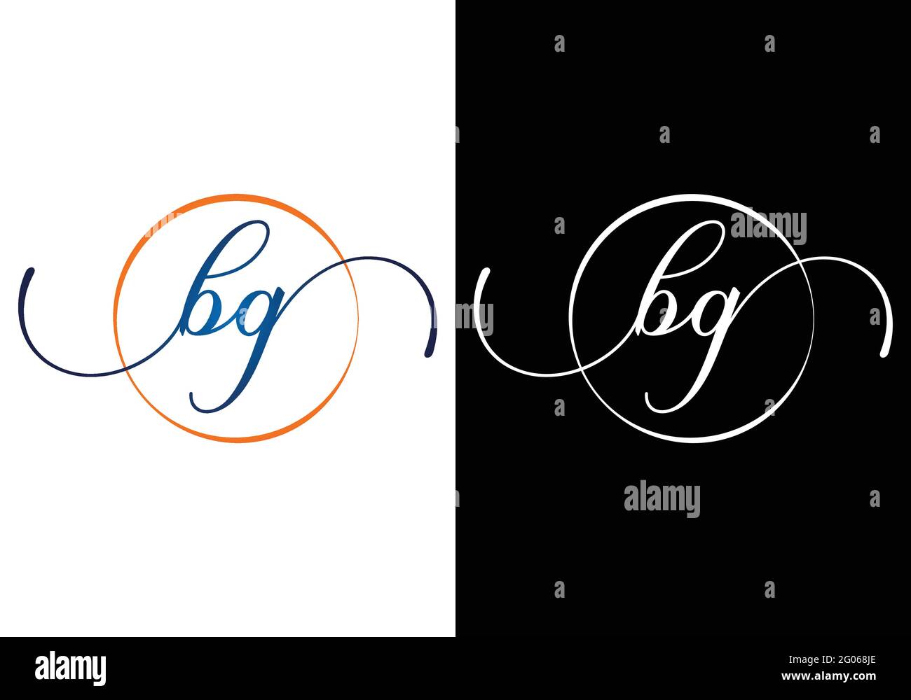 Initial Monogram Letter B G Logo Design Vektor-Vorlage. B G Logo-Design mit Buchstabe Stock Vektor