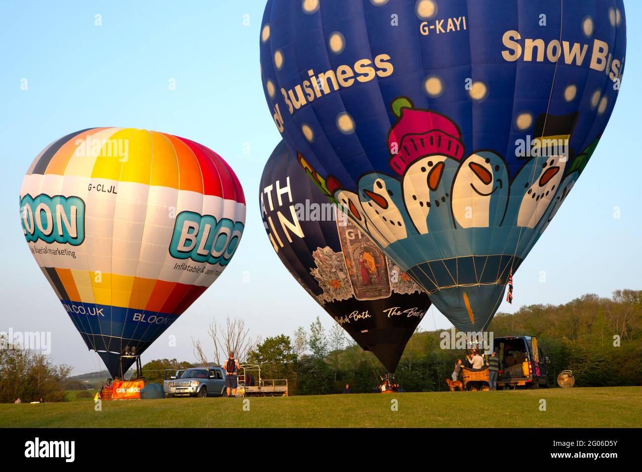 Balloon Festival, Robin Hill, Isle of Wight, England, Großbritannien, Stockfoto