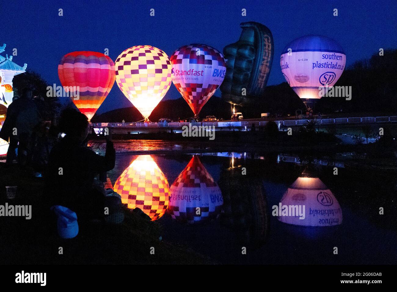 Balloon Festival, Robin Hill, Isle of Wight, England, Großbritannien, Stockfoto