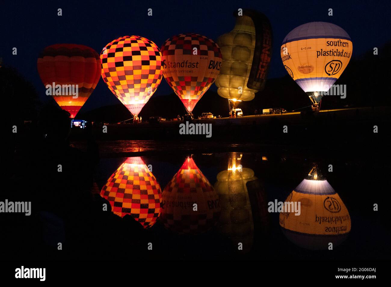 Balloon Festival, Robin Hill, Isle of Wight, England, Großbritannien, Stockfoto