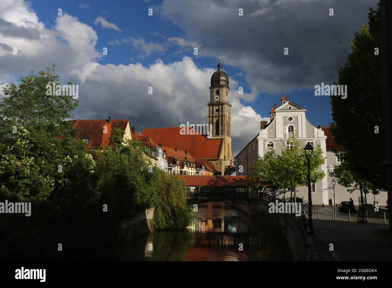 Amberg, Bayerm. Oberpfalz .ein Spaziergang durch das mittelalterliche Zentrum Ambergs verzaubert sowie Kulturliebhaber als auch Shoppingfreunde. Stockfoto