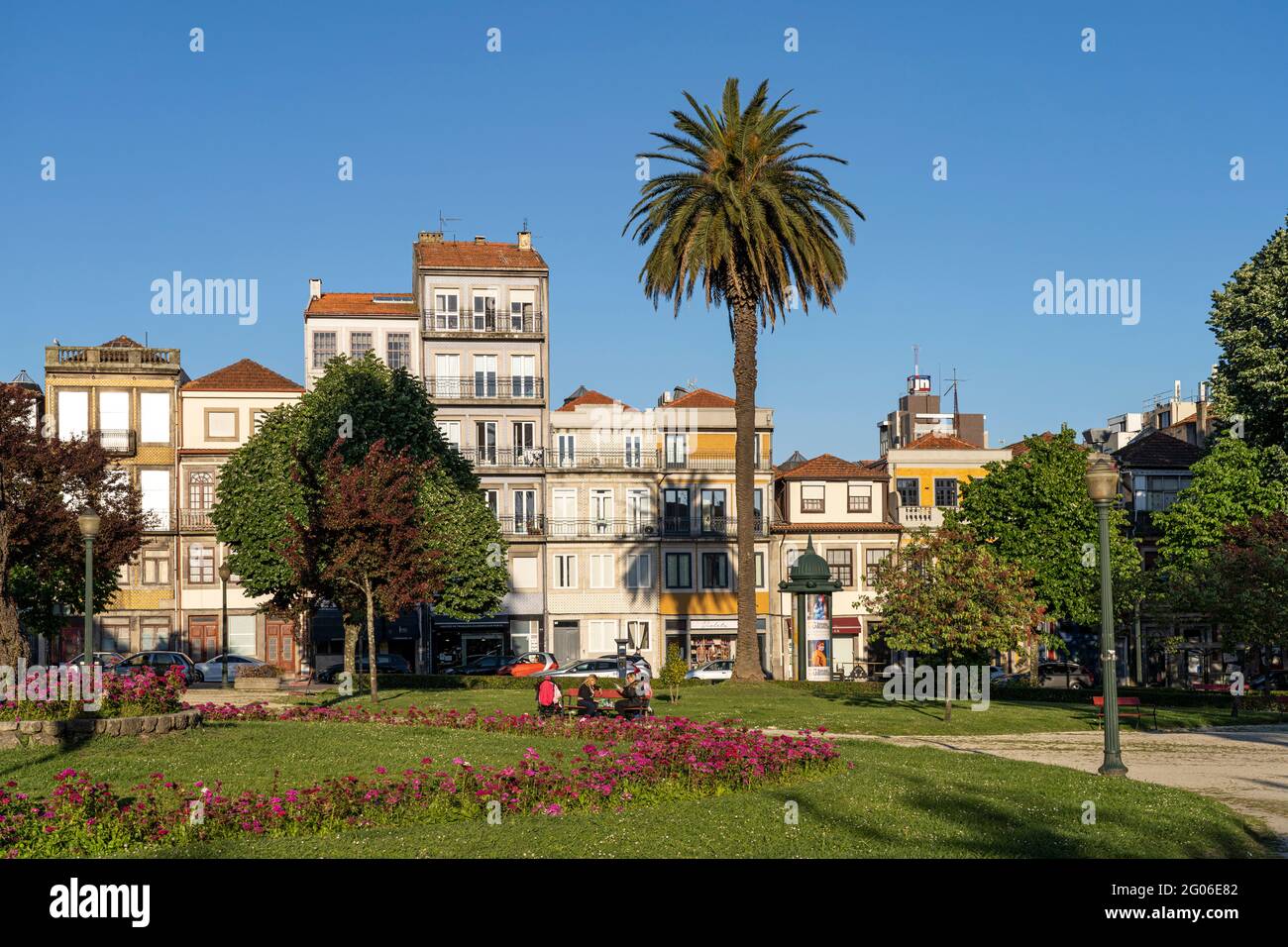 Jardim Teofilo Braga oder Praça da República, Porto, Portugal, Europa Praça Jardim Teofilo Braga oder República da, Porto, Portugal, Europa Stockfoto