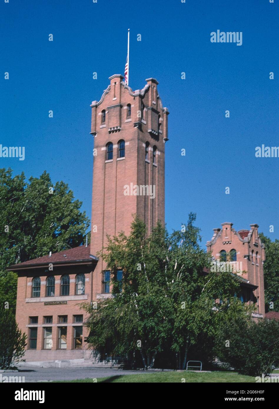 2000s America - Old Milwaukee Road Railroad Station, Missoula, Montana 2004 Stockfoto