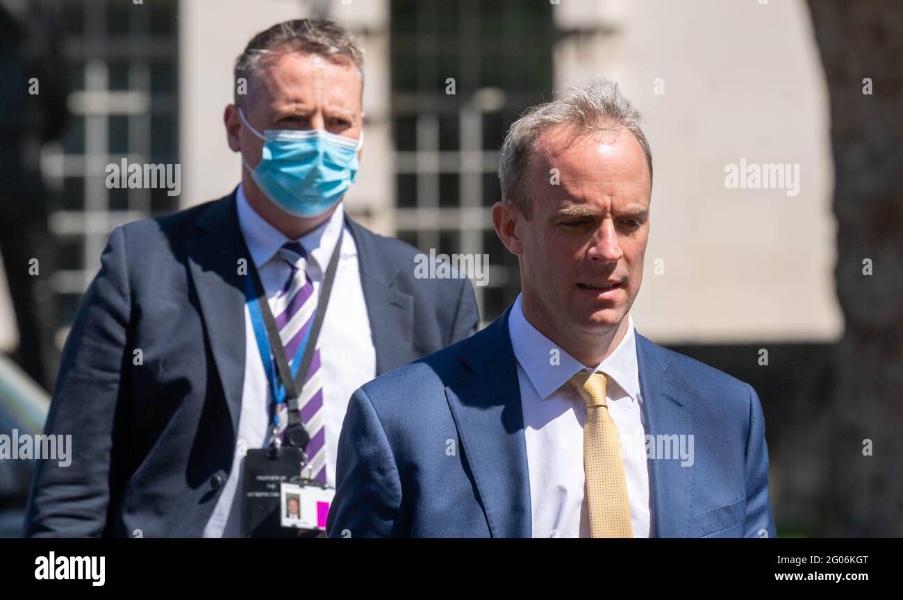 London, Großbritannien. Juni 2021. Dominic Raab, Foreign Secretary in Westminster London Kredit: Ian Davidson/Alamy Live News Stockfoto