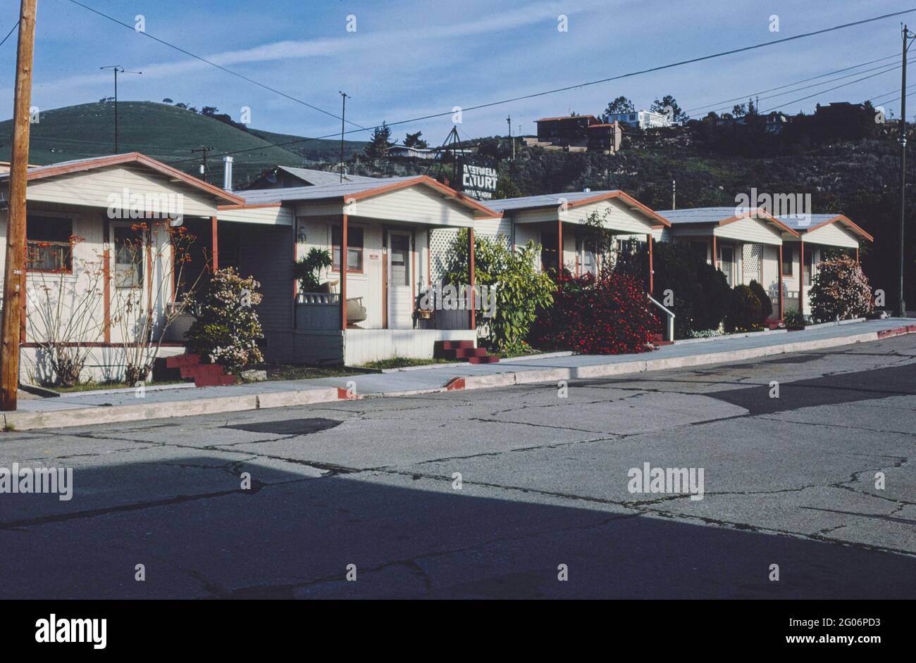 1980er Jahre Vereinigte Staaten - Restwell Court, Pismo Beach, California 1985 Stockfoto