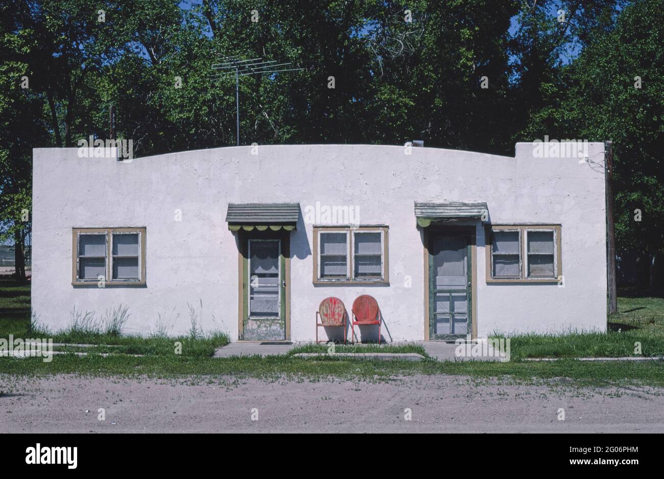 1980er Jahre Vereinigte Staaten - Anderson Motel, Brady, Nebraska 1982 Stockfoto