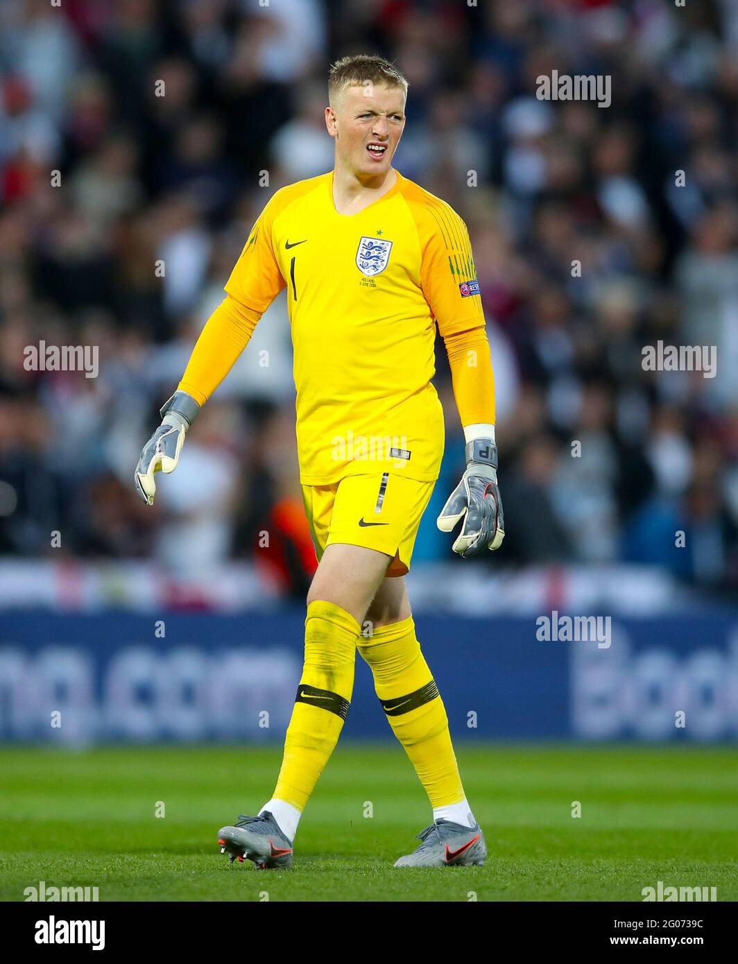 Aktenfoto vom 06-06-2019 von Englands Torhüter Jordan Pickford. Ausgabedatum: Dienstag, 1. Juni 2021. Stockfoto