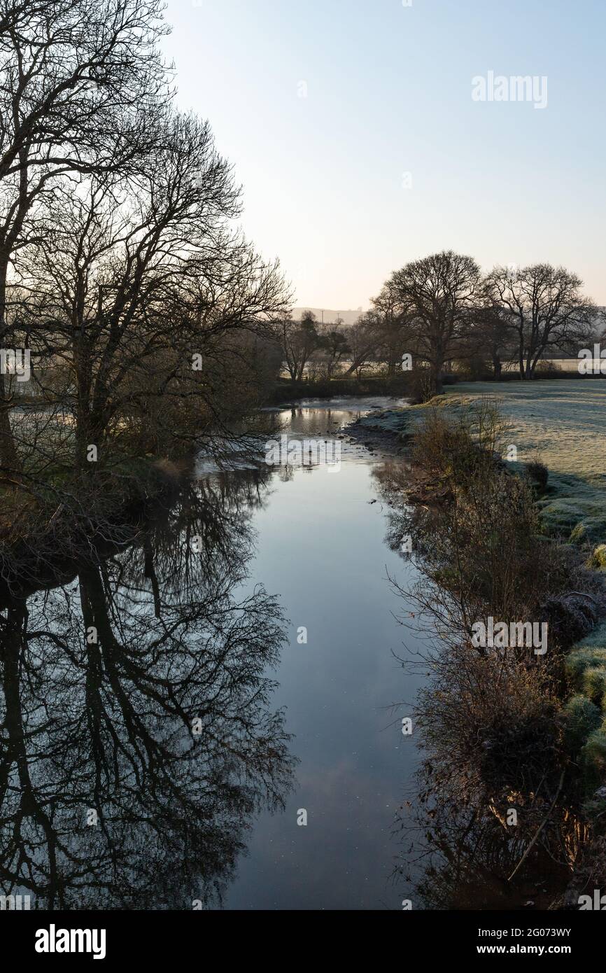 Der Fluss Tamar an der Nether Bridge in der Nähe von Launceston Stockfoto