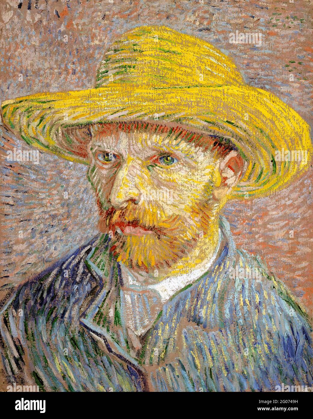 Vincent van Gogh (1853-1890), Selbstporträt, Öl auf Leinwand, 1887 Stockfoto