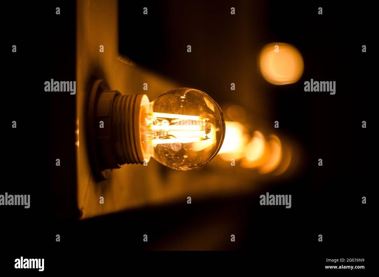 Lampen in Nahaufnahme Stockfoto