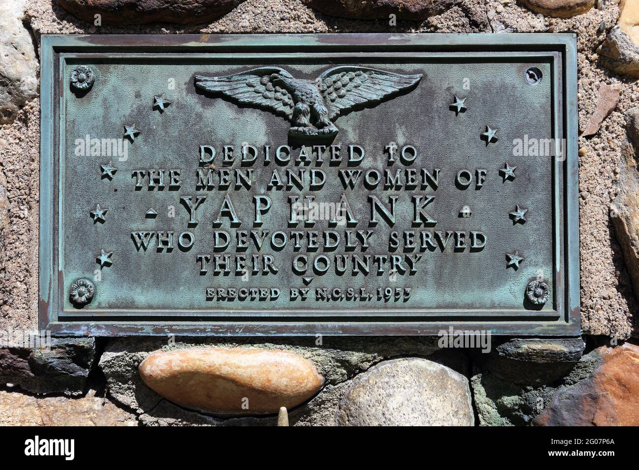 Kriegsdenkmal Yaphank Cemetery Long Island New York Stockfoto