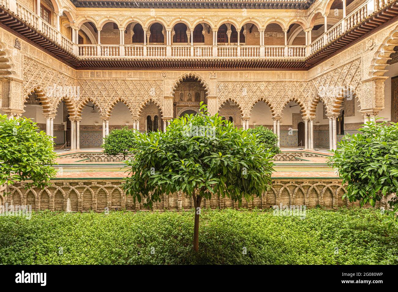 Real Alcázar de Sevilla, Sevilla, Andalusien, Spanien Stockfoto
