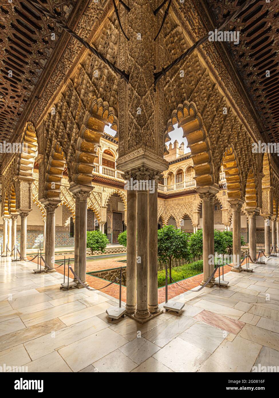 Real Alcázar de Sevilla, Sevilla, Andalusien, Spanien Stockfoto