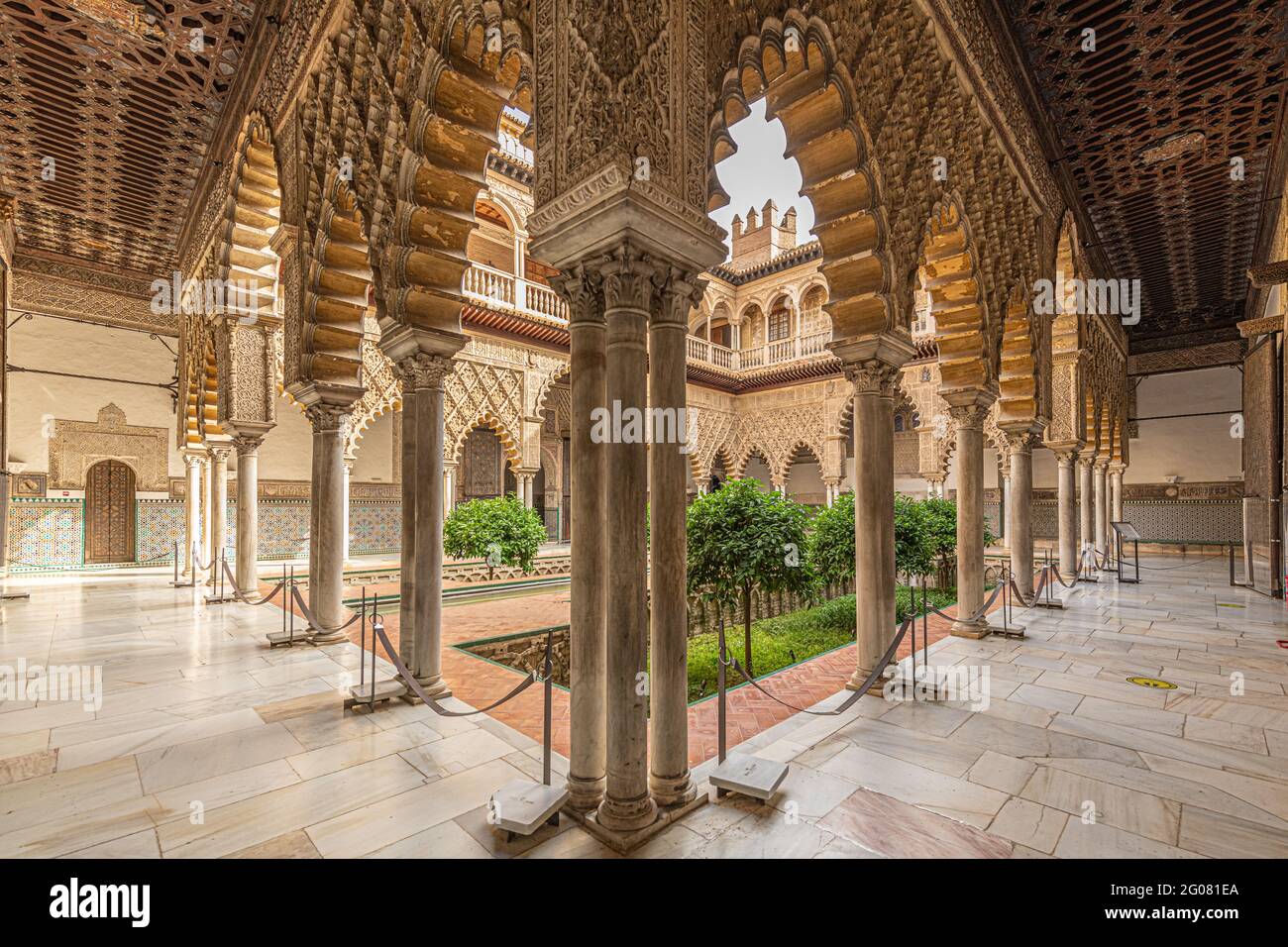 Real Alcázar de Sevilla, Sevilla, Andalusien, Spanien Stockfoto
