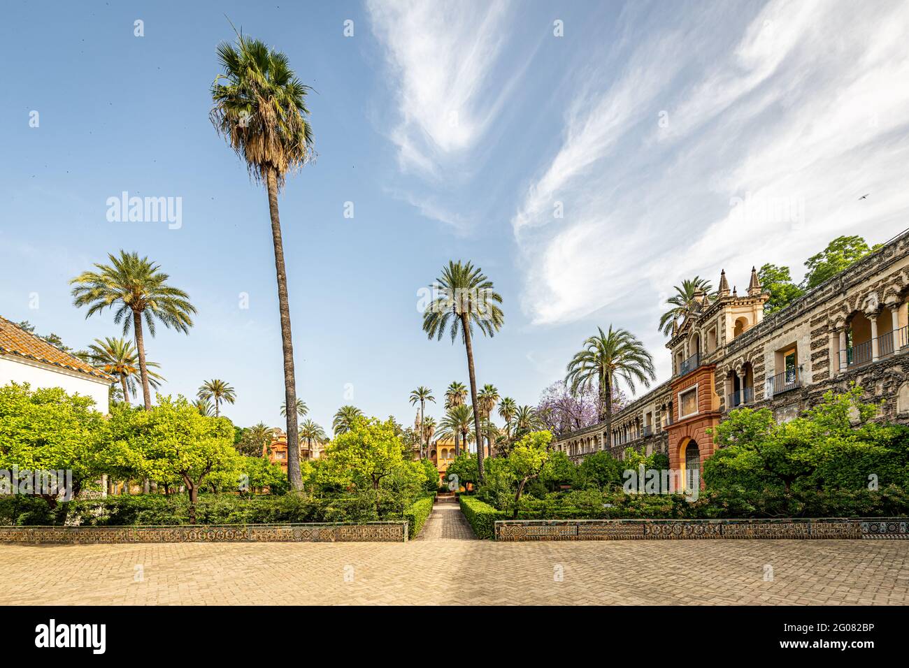 Real Alcázar de Sevilla, Sevilla, Andalusien, Spanien Stockfoto