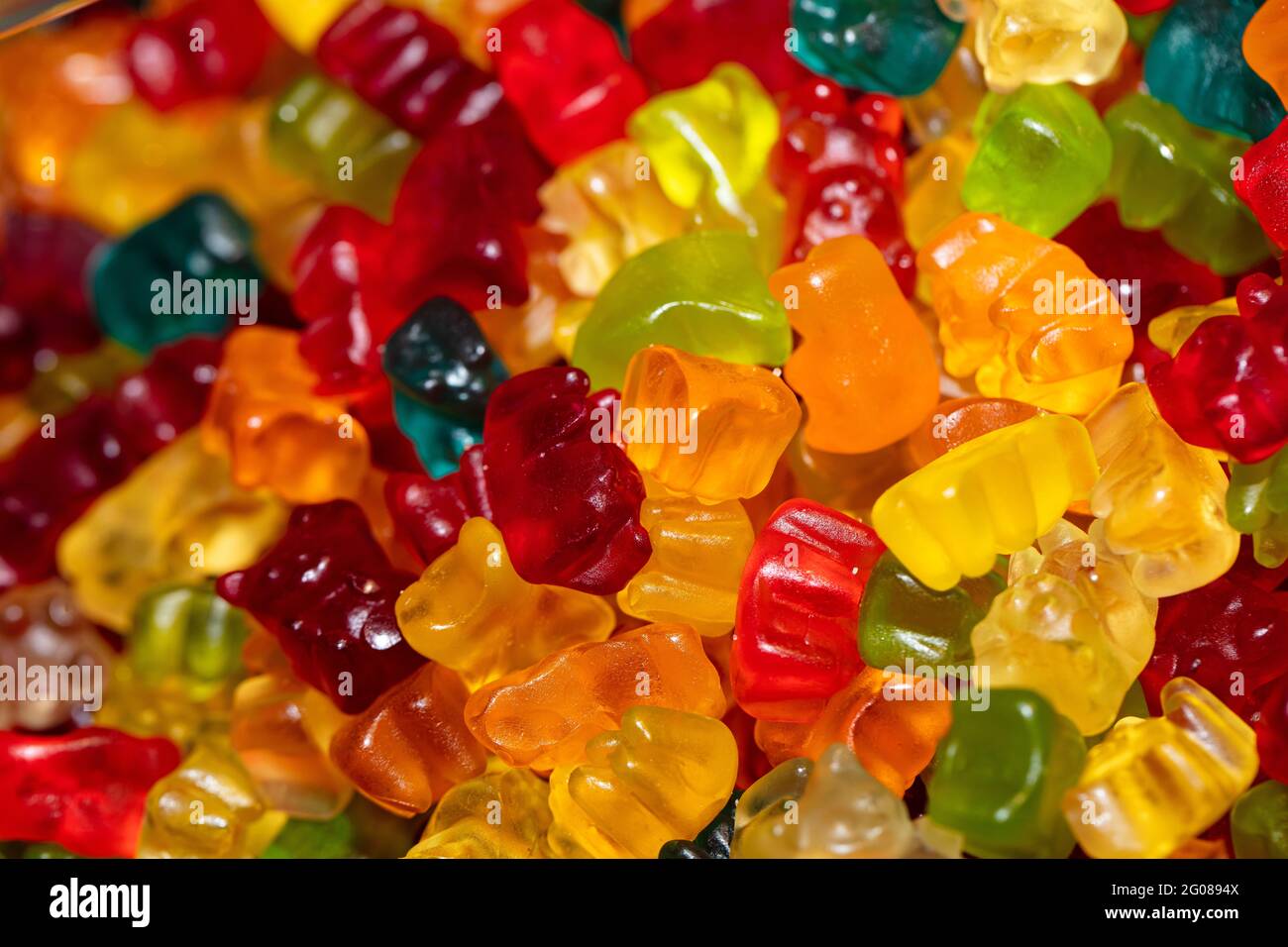 Bär Gelee Süßigkeiten strukturierten Hintergrund Stockfoto