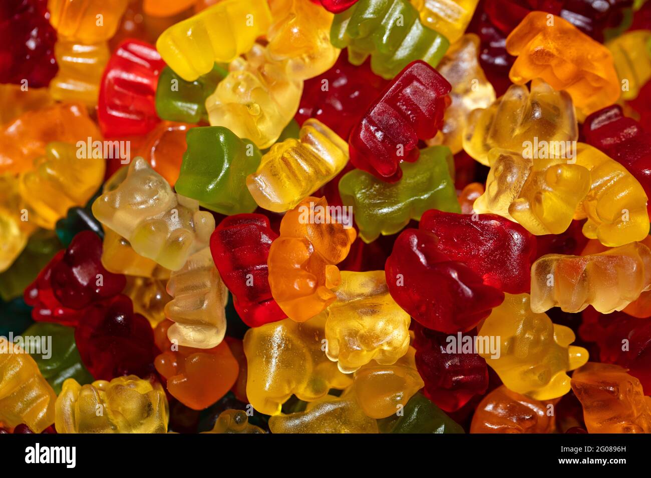 Bär Gelee Süßigkeiten strukturierten Hintergrund Stockfoto