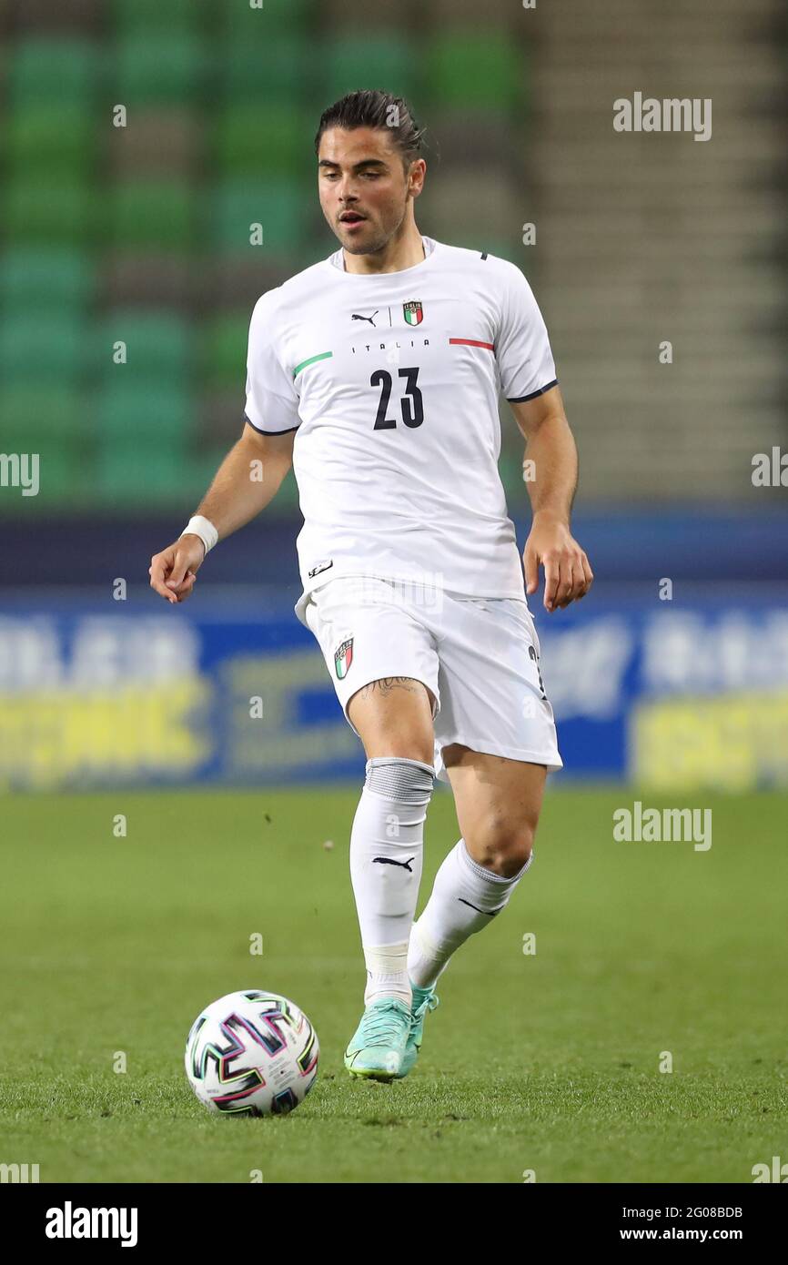 Ljubljana, Slowenien, 31. Mai 2021. Riccardo Sottil von Italien während des Spiels der UEFA U21 Championships 2021 im Stadion Stoczicw, Ljubljana. Bildnachweis sollte lauten: Jonathan Moscrop / Sportimage Stockfoto