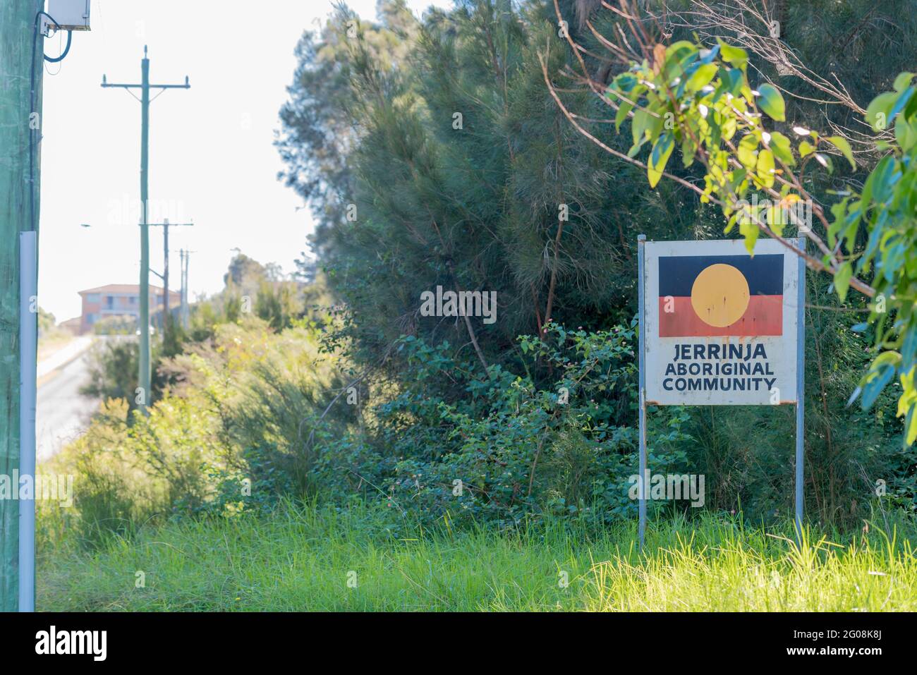 The Jerrinja Aboriginal Community in Culburra, prev. Das Roseby Park Aboriginal Reserve ist im Besitz und wird vom New South Wales Aboriginal Land Council verwaltet Stockfoto