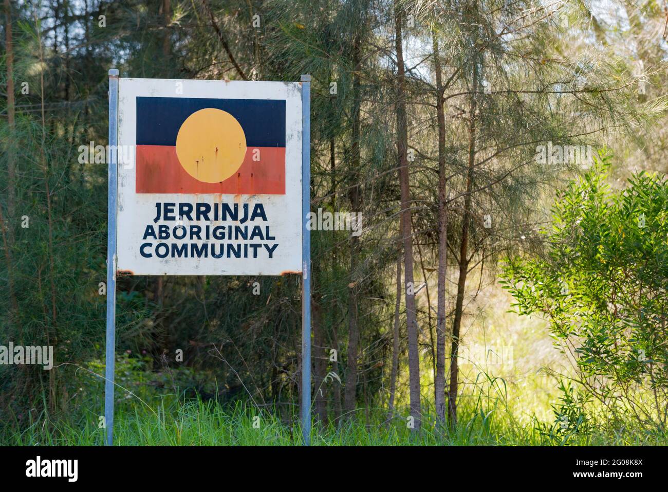 The Jerrinja Aboriginal Community in Culburra, prev. Das Roseby Park Aboriginal Reserve ist im Besitz und wird vom New South Wales Aboriginal Land Council verwaltet Stockfoto