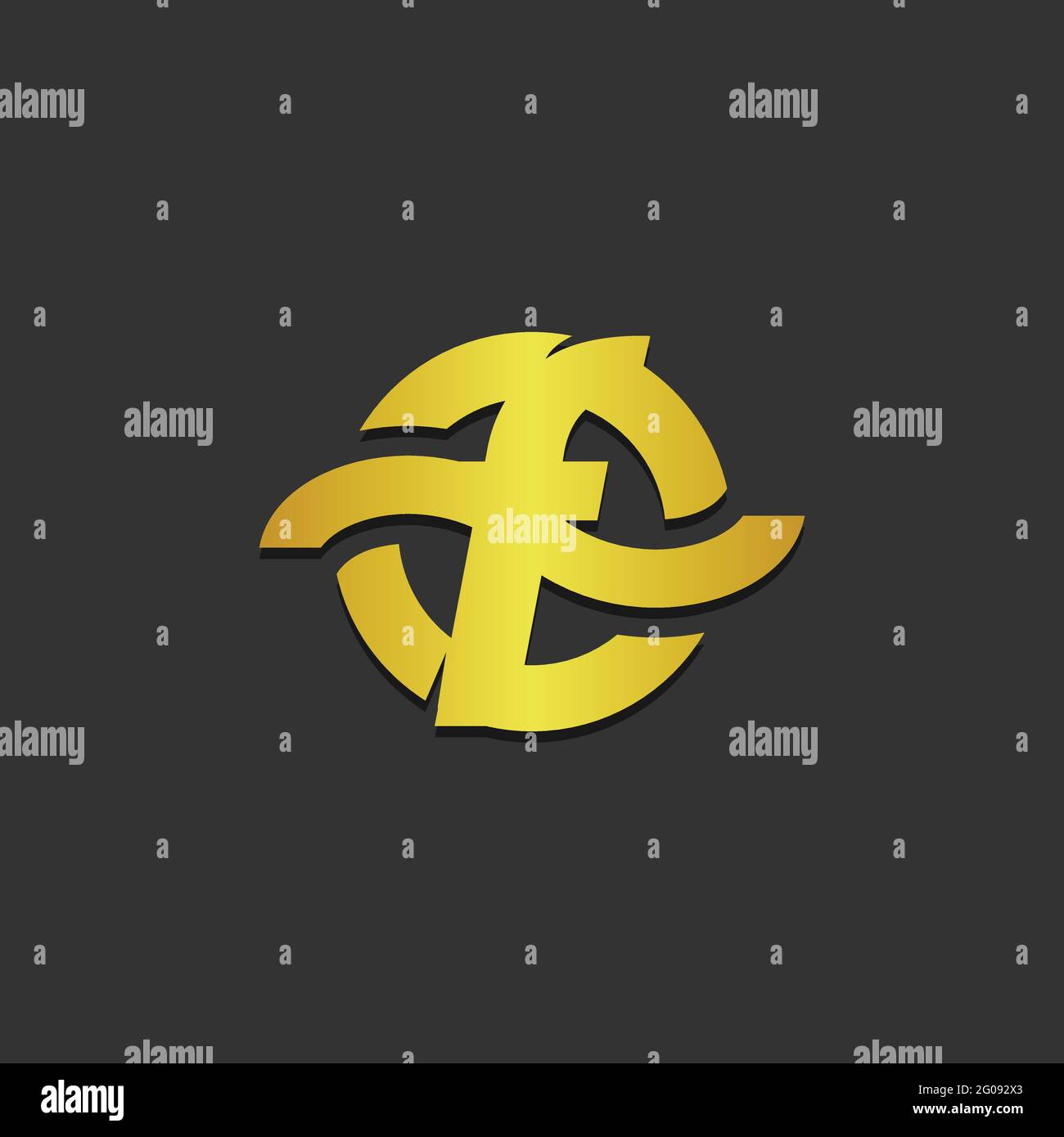 Anfangsbuchstabe F Logo Design Vektor Illustration. Design mit F-Symbolen. Stock Vektor