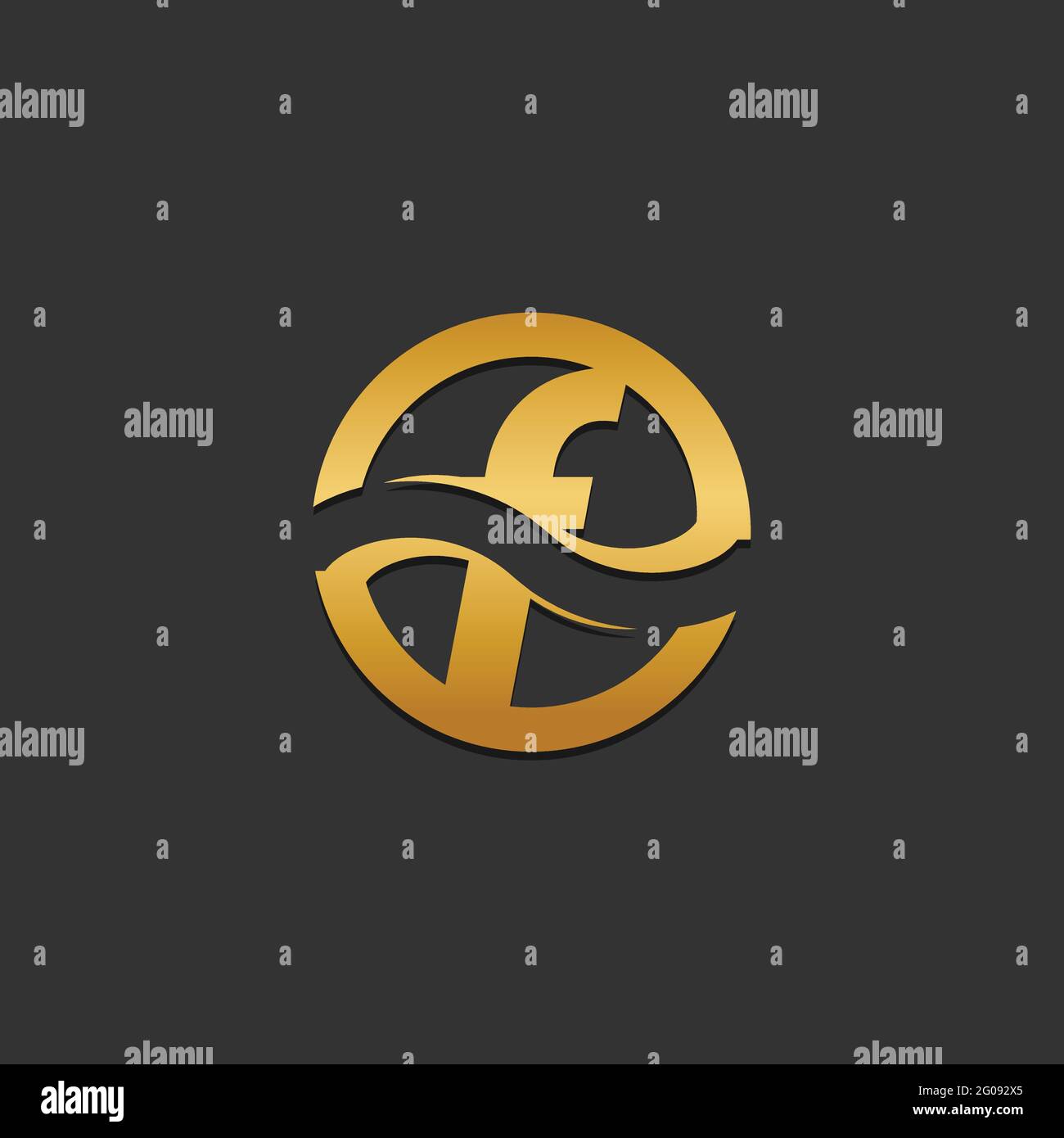 Anfangsbuchstabe F Logo Design Vektor Illustration. Design mit F-Symbolen. Stock Vektor