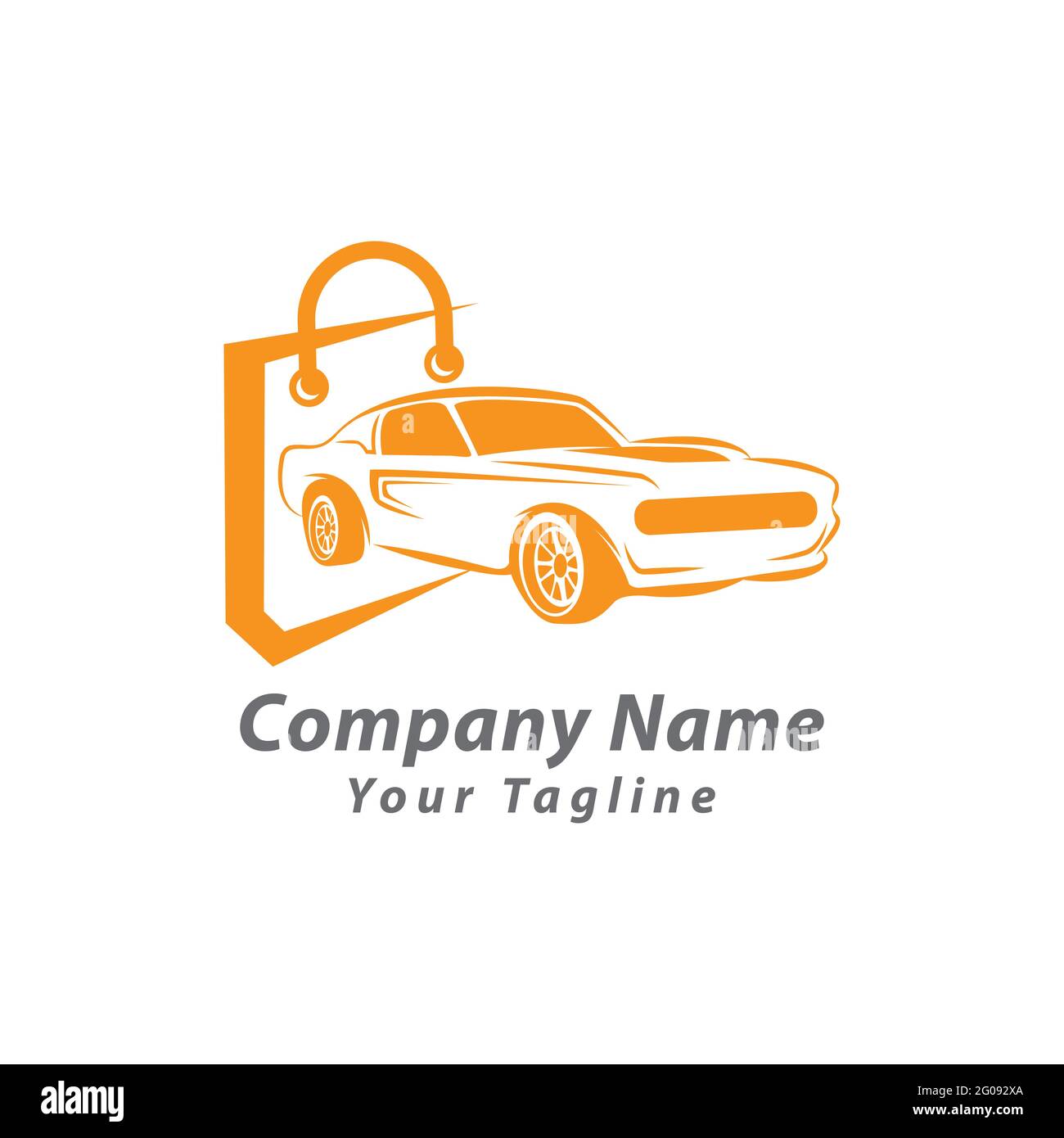 Auto Car Shop und Shopping Logo Design Element.EPS 10 Stock Vektor