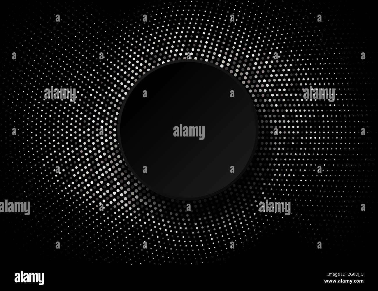 Abstrakter Vektor Silber Hintergrund glitzert Silber in einem Kreis Design-Vorlage Stock Vektor