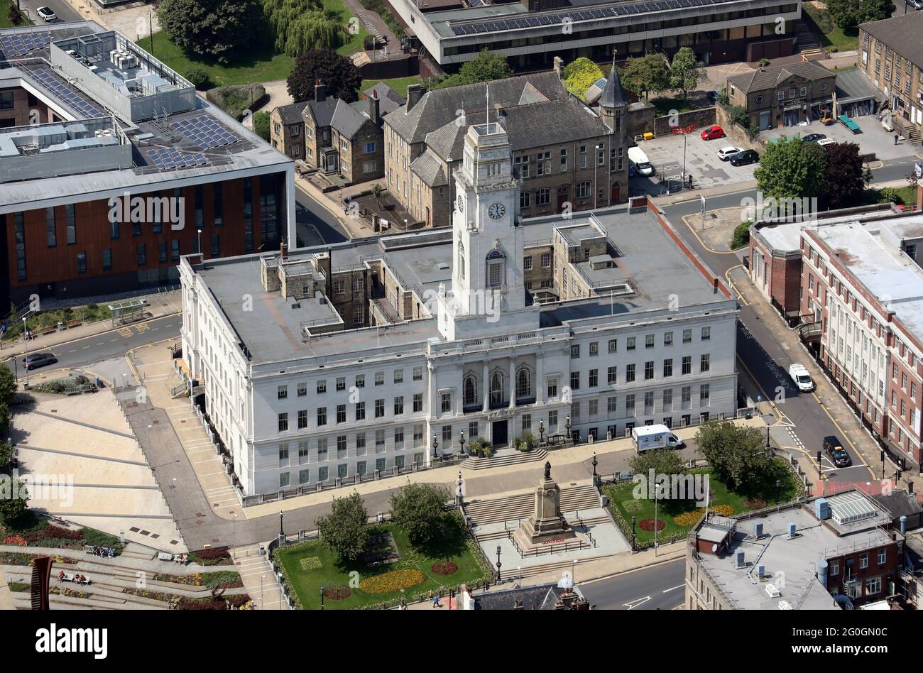 Luftaufnahme des Stadtzentrums von Barnsley, South Yorkshire Stockfoto