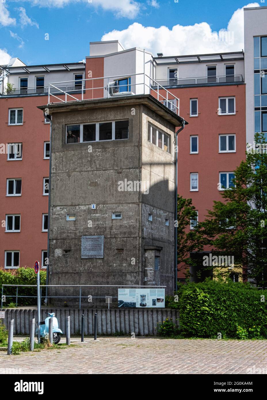 Berlin, Mitte, Gedenkstätte Günter Litfin in einem ehemaligen Kommandoposten der DDR-Grenzposten am Kanal Berlin-Spandau. Stockfoto
