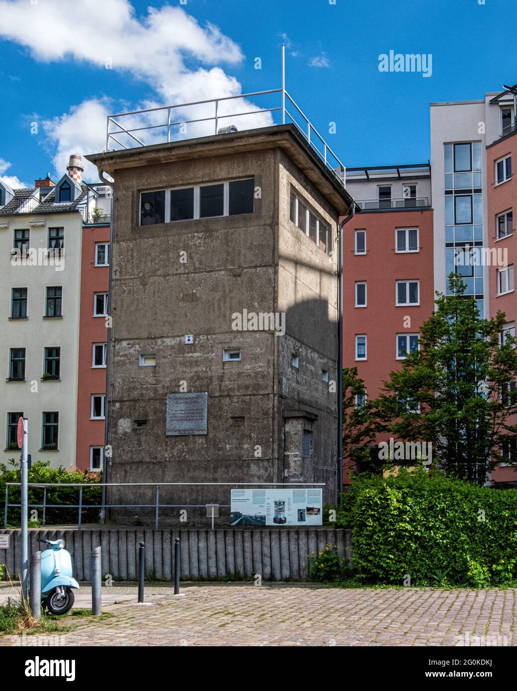 Berlin, Mitte, Gedenkstätte Günter Litfin in einem ehemaligen Kommandoposten der DDR-Grenzposten am Kanal Berlin-Spandau. Stockfoto